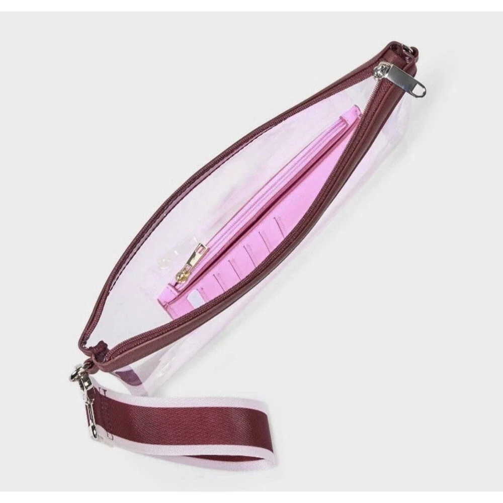 Game Day Clear Wristlet Clutch - Wild Fable™ Maroon